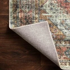 SURYA ELENE VINTAGE PRINT RUG: APRICOT, MIST MULTI