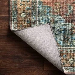LOLOI EMALEE VINTAGE PRINT RUG: TERRACOTTA, SKY MULTI