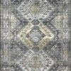 SURYA ELENE VINTAGE PRINT RUG: GRAPHITE, OLIVE