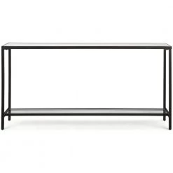 UTTERMOST Furniture SLIM BLACK MIRROR TOP CONSOLE