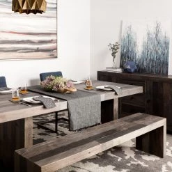 MOES Living Room SMOKED WOOD RECLAIMATION BENCH 7 MOES Living Room SMOKED WOOD RECLAIMATION BENCH