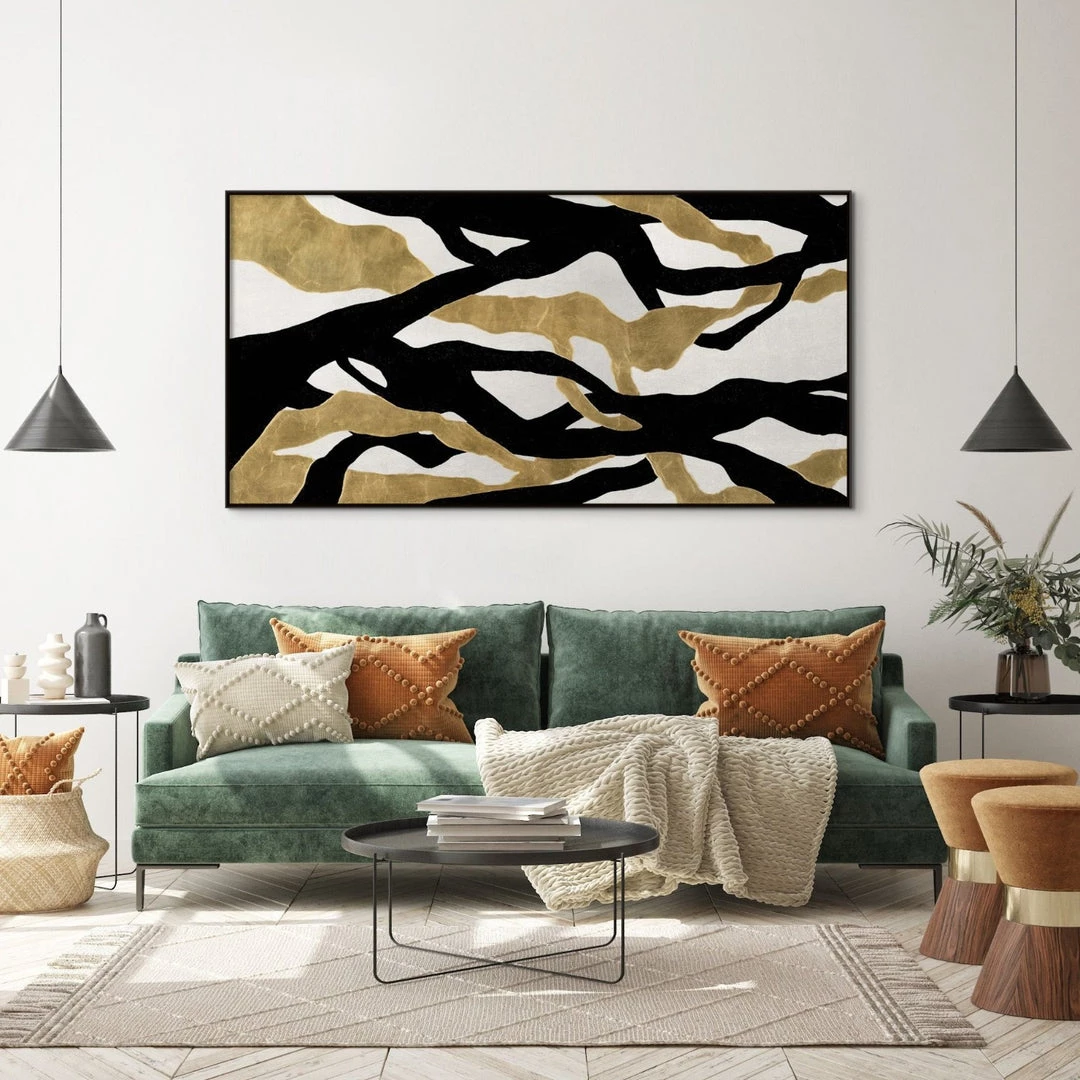 L ART "SOLID STREAM I" HAND PAINTED CANVAS ART Wall Art 2 L ART "SOLID STREAM I" HAND PAINTED CANVAS ART Wall Art