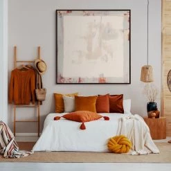 L ART "SOLIPSISM" NATURAL CANVAS ART