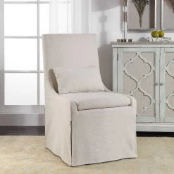 UTTERMOST SOMA NATURAL LINEN SLIPCOVER DINING CHAIR
