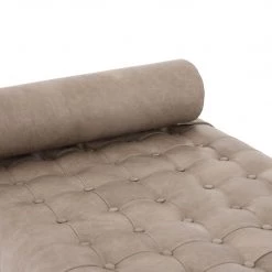 FOUR HANDS SONOMA GREY LEATHER BENCH