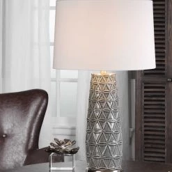UTTERMOST Lighting SONORA STONE GRAY CERAMIC LAMP