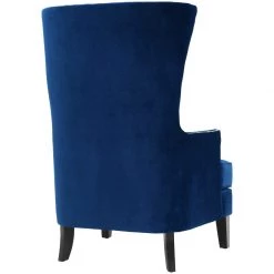 TOV SOPHIA NAVY VELVET WING CHAIR