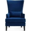 TOV SOPHIA NAVY VELVET WING CHAIR
