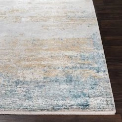 SURYA LUNA INK + GOLD TEXTURED VISCOSE RUG