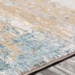 SURYA LUNA INK + GOLD TEXTURED VISCOSE RUG
