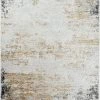 SURYA LUNA GRAY + GOLD TEXTURED VISCOSE RUG
