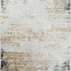 SURYA LUNA GRAY + GOLD TEXTURED VISCOSE RUG