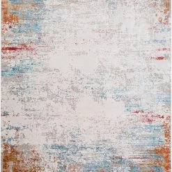SURYA LUNA ORANGE MULTI TEXTURED VISCOSE RUG