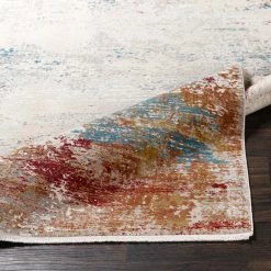SURYA LUNA ORANGE MULTI TEXTURED VISCOSE RUG