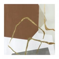 MOES "SPECULATE" GOLD EMBELLISHED GLASS FRAMED ABSTRACT PRINT 13 MOES