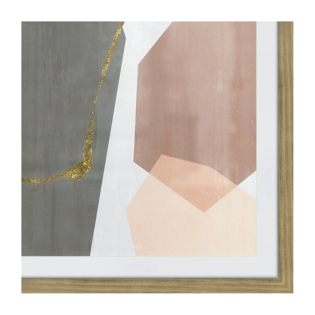 MOES "SPECULATE" GOLD EMBELLISHED GLASS FRAMED ABSTRACT PRINT 6 MOES "SPECULATE" GOLD EMBELLISHED GLASS FRAMED ABSTRACT PRINT