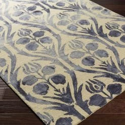 SURYA BAHIA WASHED PRINT RUG: INK