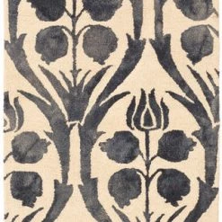 SURYA BAHIA WASHED PRINT RUG: BLACK