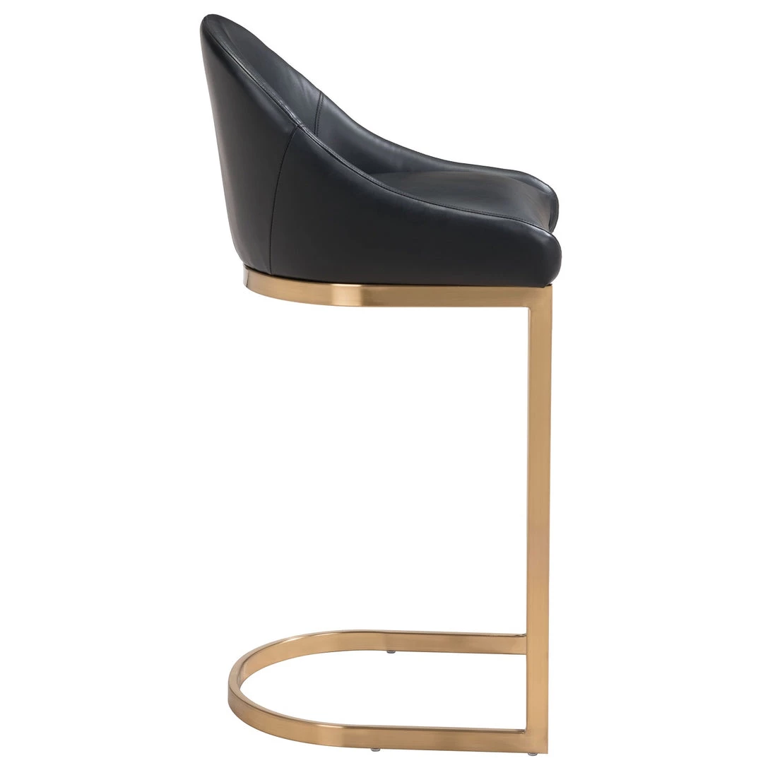 ZUO Furniture STEVIE BAR STOOL: BLACK LEATHERETTE 9 ZUO Furniture STEVIE BAR STOOL: BLACK LEATHERETTE