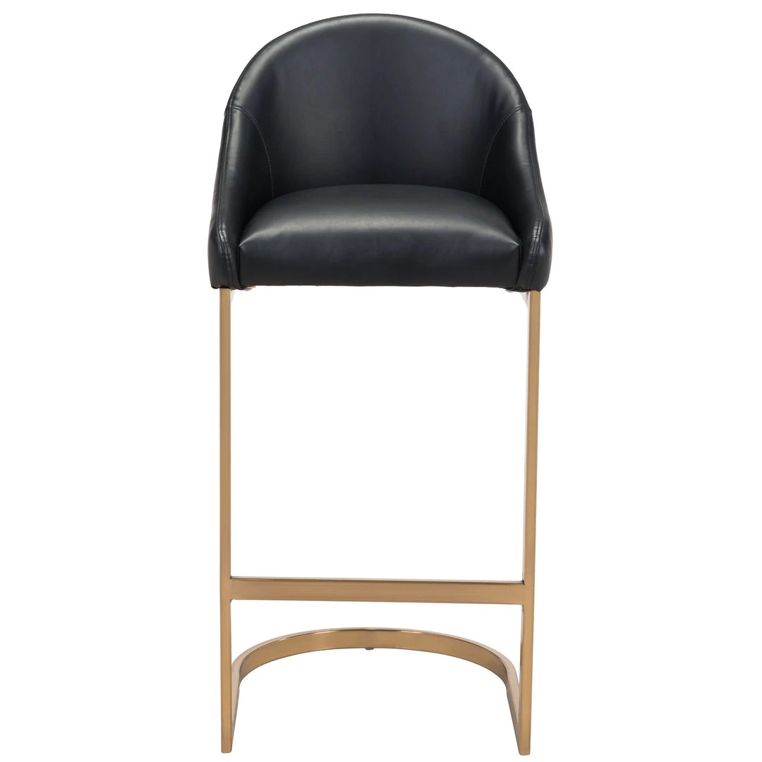 ZUO Furniture STEVIE BAR STOOL: BLACK LEATHERETTE 10 ZUO Furniture STEVIE BAR STOOL: BLACK LEATHERETTE
