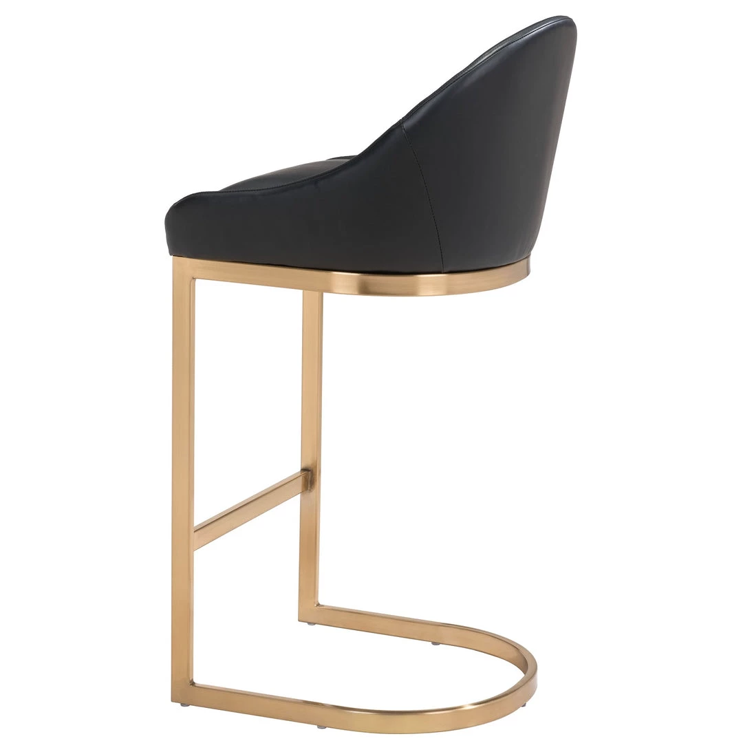 ZUO Furniture STEVIE BAR STOOL: BLACK LEATHERETTE 12 ZUO Furniture STEVIE BAR STOOL: BLACK LEATHERETTE