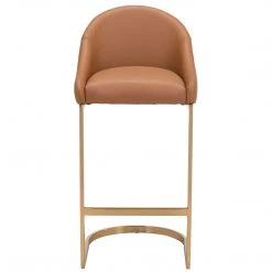 ZUO STEVIE BAR STOOL: TAN LEATHERETTE Furniture