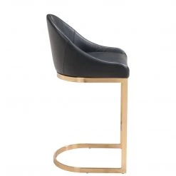 ZUO Furniture STEVIE BAR STOOL: BLACK LEATHERETTE 15 ZUO Furniture STEVIE BAR STOOL: BLACK LEATHERETTE