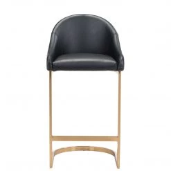 ZUO Furniture STEVIE BAR STOOL: BLACK LEATHERETTE 16 ZUO Furniture STEVIE BAR STOOL: BLACK LEATHERETTE