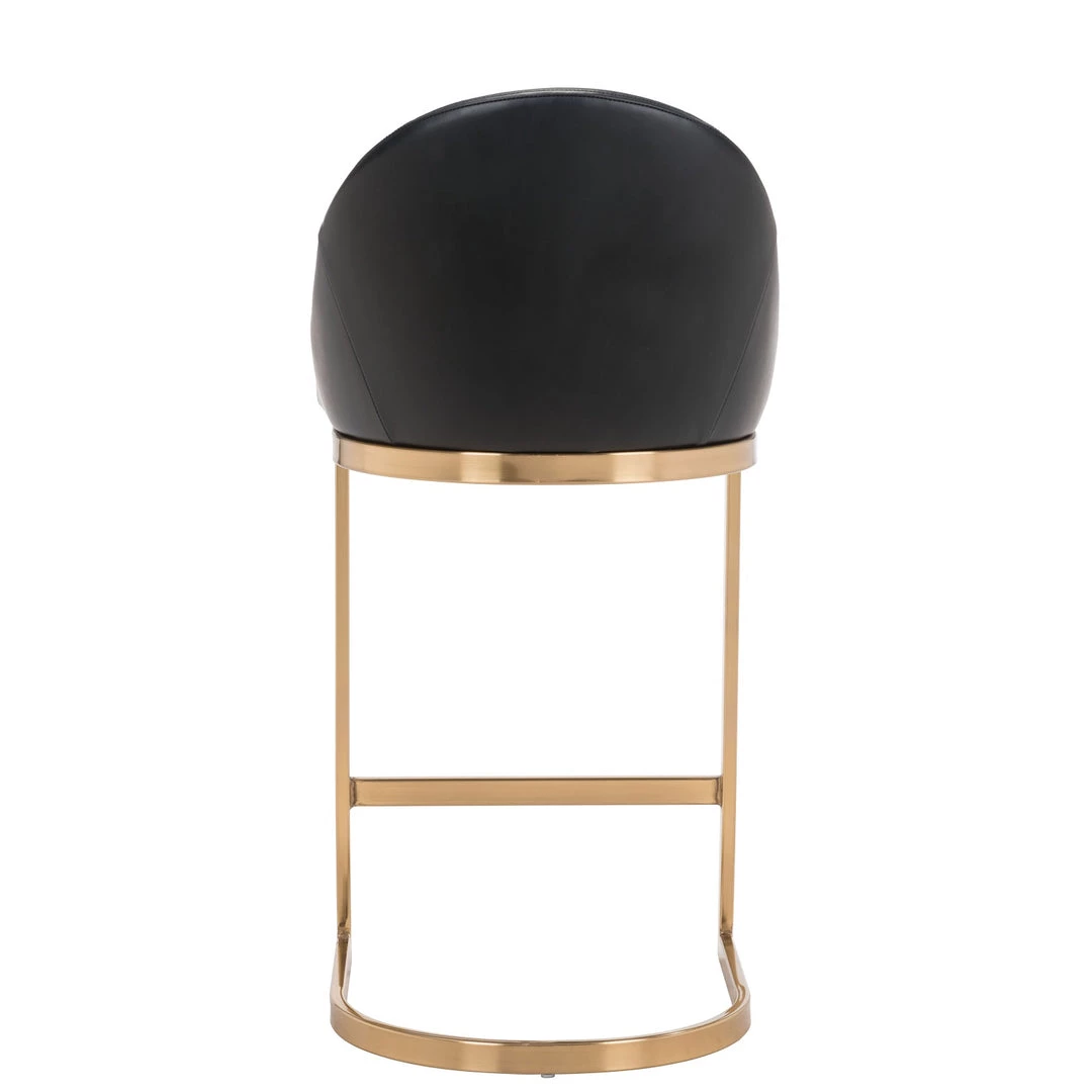 ZUO Furniture STEVIE BAR STOOL: BLACK LEATHERETTE 6 ZUO Furniture STEVIE BAR STOOL: BLACK LEATHERETTE