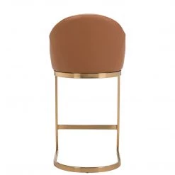 ZUO STEVIE BAR STOOL: TAN LEATHERETTE Furniture