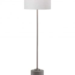 SURYA STONE ROLLER FLOOR LAMP: CEMENT