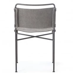FOUR HANDS Furniture STONEWASH GREY CANVAS SLING DINING CHAIR
