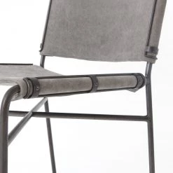 FOUR HANDS Furniture STONEWASH GREY CANVAS SLING DINING CHAIR