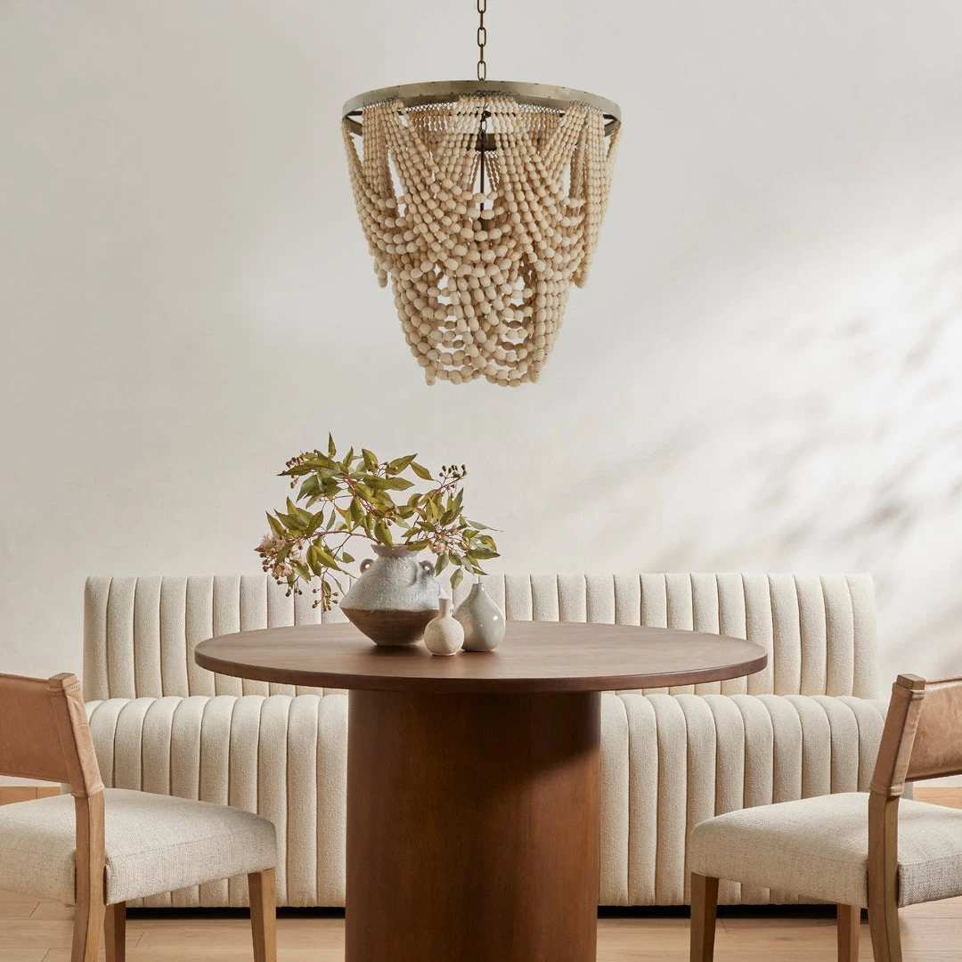 CYAN Lighting STRANDED WOOD BEADED PENDANT | LARGE 2 CYAN Lighting STRANDED WOOD BEADED PENDANT | LARGE