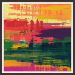 L ART "STRAWBERRY LEMONADE II" GLASS FRAMED ART Wall Art