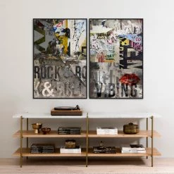 L ART Wall Art "STREET SPIRIT" CANVAS ART DIPTYCH