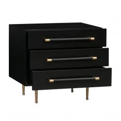 TOV STRIDE BLACK LACQUER NIGHTSTAND
