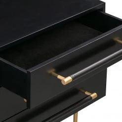 TOV STRIDE BLACK LACQUER NIGHTSTAND