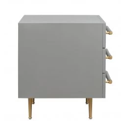 TOV STRIDE GREY LACQUER NIGHTSTAND Furniture