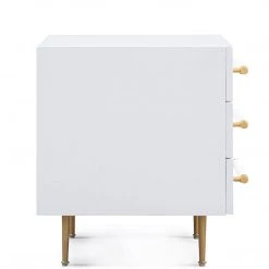 TOV STRIDE WHITE LACQUER NIGHTSTAND Furniture