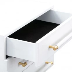 TOV STRIDE WHITE LACQUER NIGHTSTAND Furniture