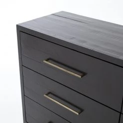 FOUR HANDS SUKI BURNISHED BLACK 9 DRAWER DRESSER