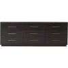 FOUR HANDS SUKI BURNISHED BLACK 9 DRAWER DRESSER