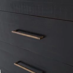 FOUR HANDS SUKI BURNISHED BLACK 6 DRAWER DRESSER