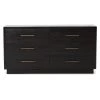 FOUR HANDS SUKI BURNISHED BLACK 6 DRAWER DRESSER