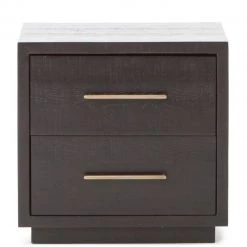 FOUR HANDS SUKI BURNISHED BLACK NIGHTSTAND Furniture