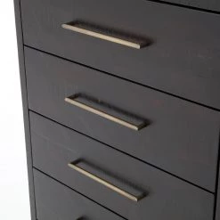 FOUR HANDS SUKI BURNISHED BLACK TALL BOY DRESSER Furniture
