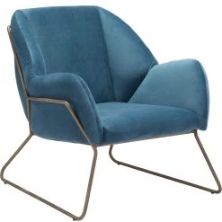 ZUO SUNDAY CHAIR: BLUE VELVET Living Room
