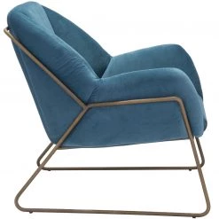 ZUO SUNDAY CHAIR: BLUE VELVET Living Room