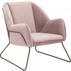 ZUO Living Room SUNDAY CHAIR: DUSTY ROSE VELVET